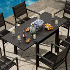 Table à manger extensible d'extérieur pour jardin et terrasse - N/A