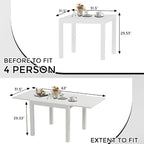 Table à manger extensible d'extérieur pour jardin et terrasse - N/A