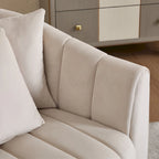 Lot de 2 fauteuils pivotants rembourrés 40,4 W, fauteuil pivotant simple et moderne avec oreillers