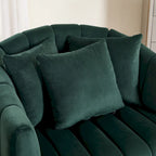 Lot de 2 fauteuils pivotants rembourrés 40,4 W, fauteuil pivotant simple et moderne avec oreillers