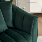 Lot de 2 fauteuils pivotants rembourrés 40,4 W, fauteuil pivotant simple et moderne avec oreillers