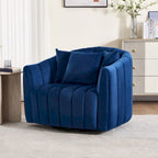 Lot de 2 fauteuils pivotants rembourrés 40,4 W, fauteuil pivotant simple et moderne avec oreillers