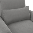 Fauteuil d'appoint de salon avec pouf