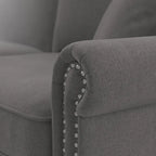Fauteuil d'appoint de salon avec pouf