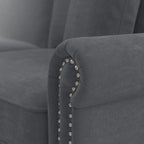 Fauteuil d'appoint de salon avec pouf