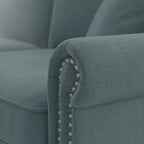 Fauteuil d'appoint de salon avec pouf