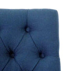 Tabouret de comptoir classique à dossier capitonné 24 po avec pattes au fini noir