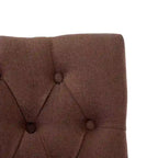 Tabouret de comptoir classique à dossier capitonné 24 po avec pattes au fini noir