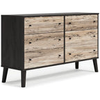 Commode 6 tiroirs à grain de bois