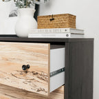 Commode 6 tiroirs à grain de bois