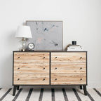 Commode 6 tiroirs à grain de bois