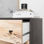 Commode 6 tiroirs à grain de bois