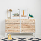 Commode 6 tiroirs à grain de bois