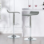 Tabourets de bar réglables en similicuir, à hauteur de comptoir ou de pub, lot de 2