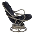 Fauteuil à bascule pivotant en rotin