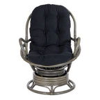 Fauteuil à bascule pivotant en rotin