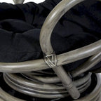 Fauteuil à bascule pivotant en rotin