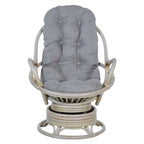 Fauteuil à bascule pivotant en rotin