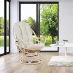 Fauteuil à bascule pivotant en rotin