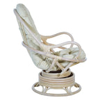 Fauteuil à bascule pivotant en rotin