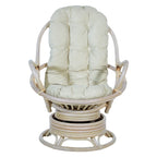 Fauteuil à bascule pivotant en rotin