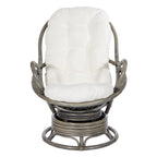Fauteuil à bascule pivotant en rotin