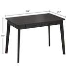 Bureau classique de 39,4 po de large, bureau d'écriture avec tiroirs