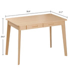 Bureau classique de 39,4 po de large, bureau d'écriture avec tiroirs