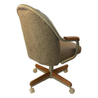 Fauteuil Caster en tissu tweed froment