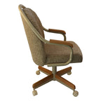 Fauteuil Caster en tissu tweed froment