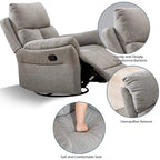 Fauteuils inclinables berçants manuels, rembourrés et moelleux, pour salon