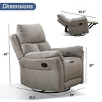 Fauteuils inclinables berçants manuels, rembourrés et moelleux, pour salon