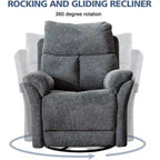 Fauteuils inclinables berçants manuels, rembourrés et moelleux, pour salon
