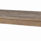 Table à manger rectangulaire en bois avec pieds carrés, brun vieilli