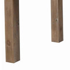 Table à manger rectangulaire en bois avec pieds carrés, brun vieilli