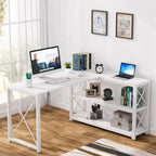 Reversible Industrial L-Shaped Desk