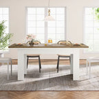 Table de salle à manger 63 po pour 4 à 6 personnes, table de cuisine rectangulaire de style rustique