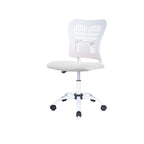 Chaise de bureau ergonomique sans accoudoirs, hauteur réglable, assise en maille