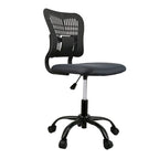 Chaise de bureau ergonomique sans accoudoirs, hauteur réglable, assise en maille