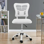 Chaise de bureau ergonomique sans accoudoirs, hauteur réglable, assise en maille